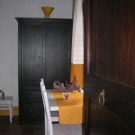 opening the door of yellow room